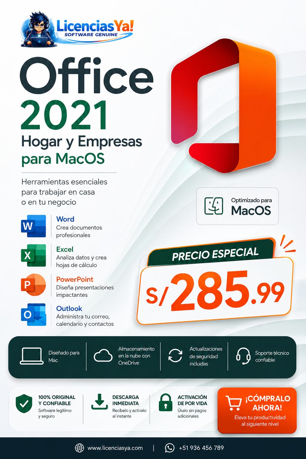 Office 2021 Hogar y Empresas Mac
