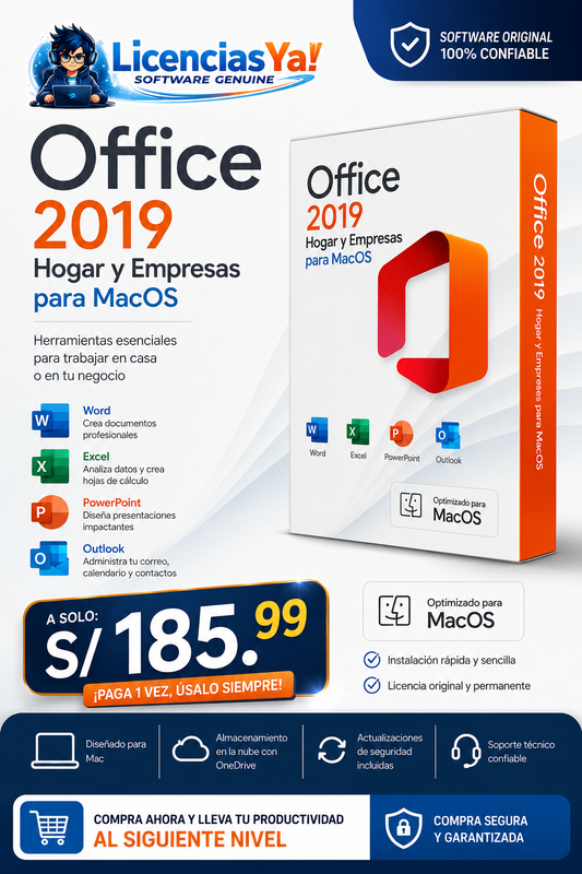 Office 2019 Hogar y Empresas Mac