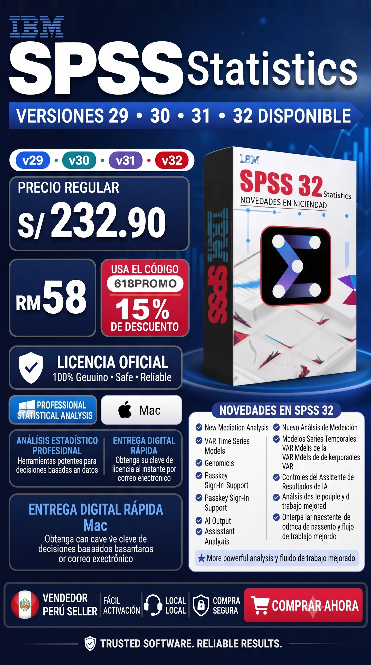 IBM SPSS Statistics 32