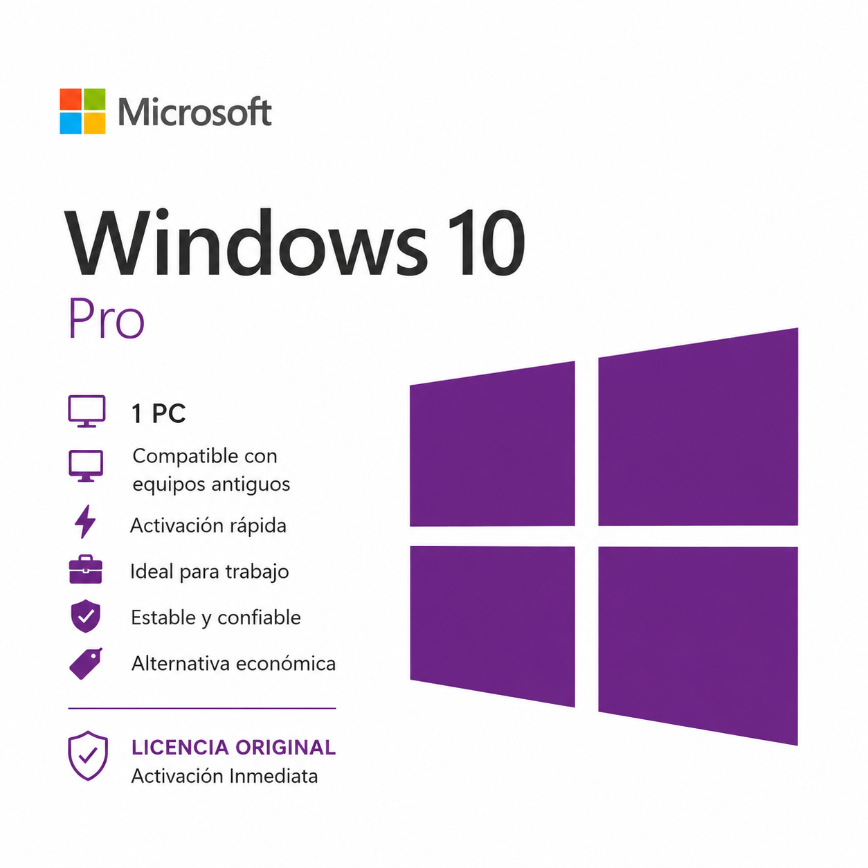 Windows 10 Pro – Licencia Original 