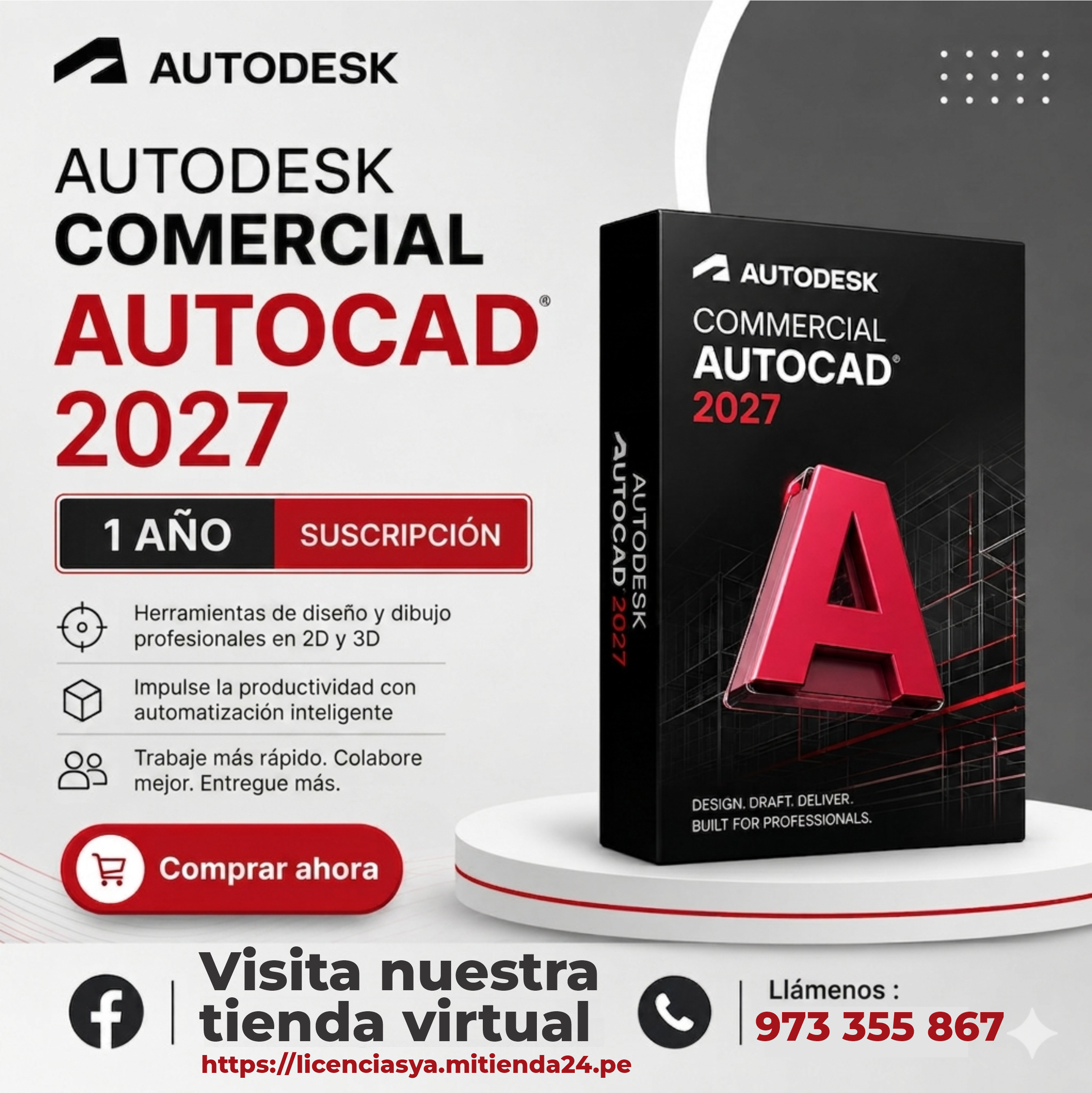 Autodesk Commercial AutoCAD 2027 Suscripción anual